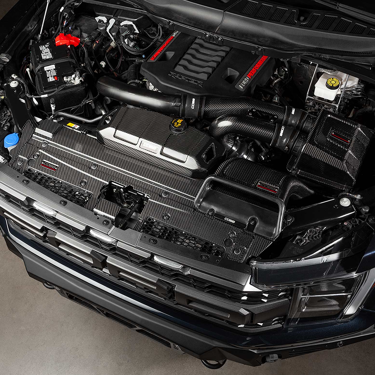 2021+ Ford F-150 Ecoboost Raptor/Tremor/Limited 3.5L/2.7L Redline Carbon Fiber Radiator Shroud