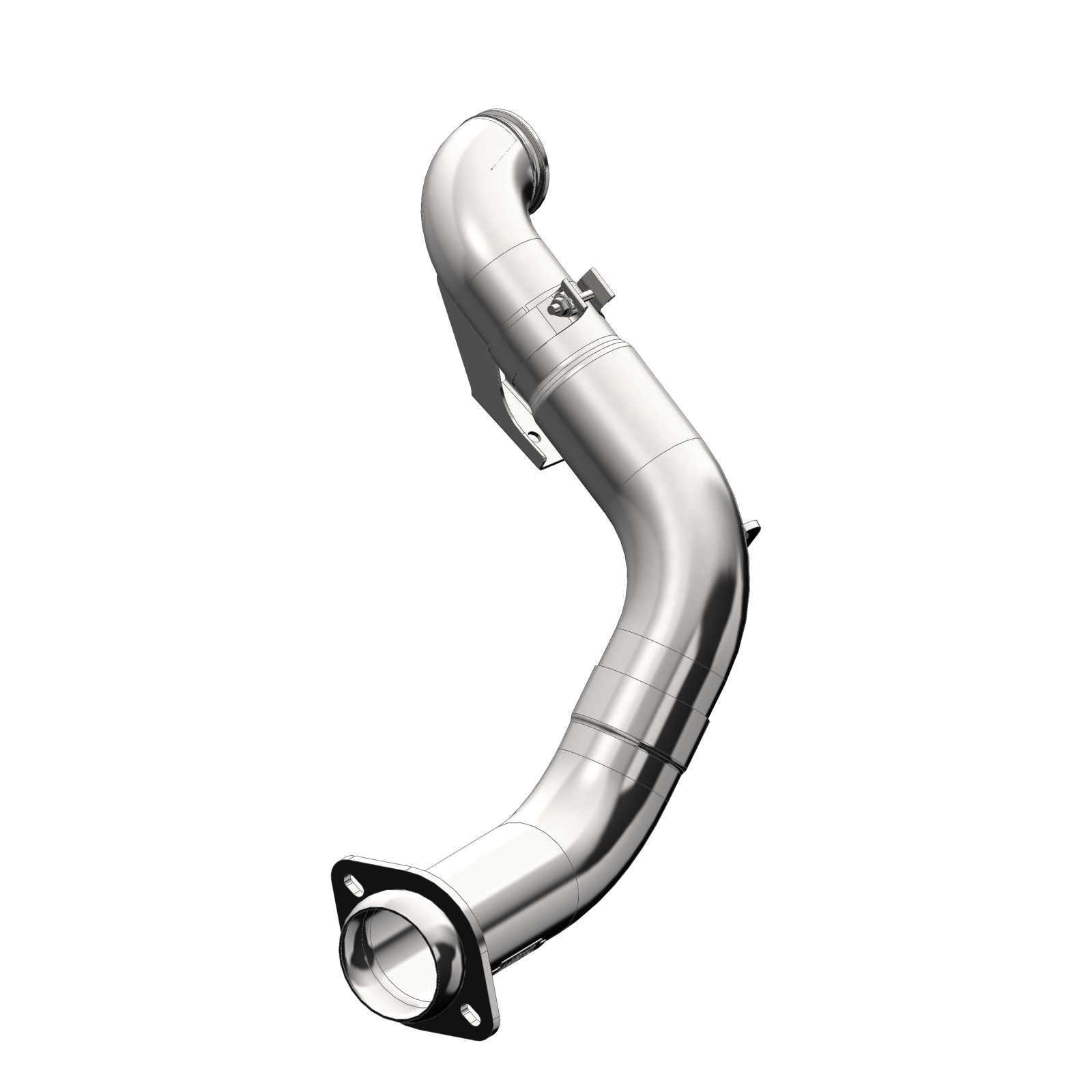 4 Inch Turbo Down Pipe For 15-16 Ford 6.7L Powerstroke Non Cab and Chassis Only T409 Stainless Steel EO Num. D-763-1 MBRP