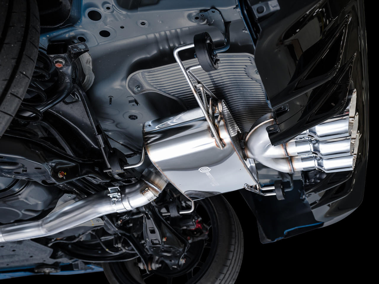 AWE Tuning AWE Touring Edition Exhaust for FL5 Civic Type R - Triple Chrome Silver Tips 3015-52287 