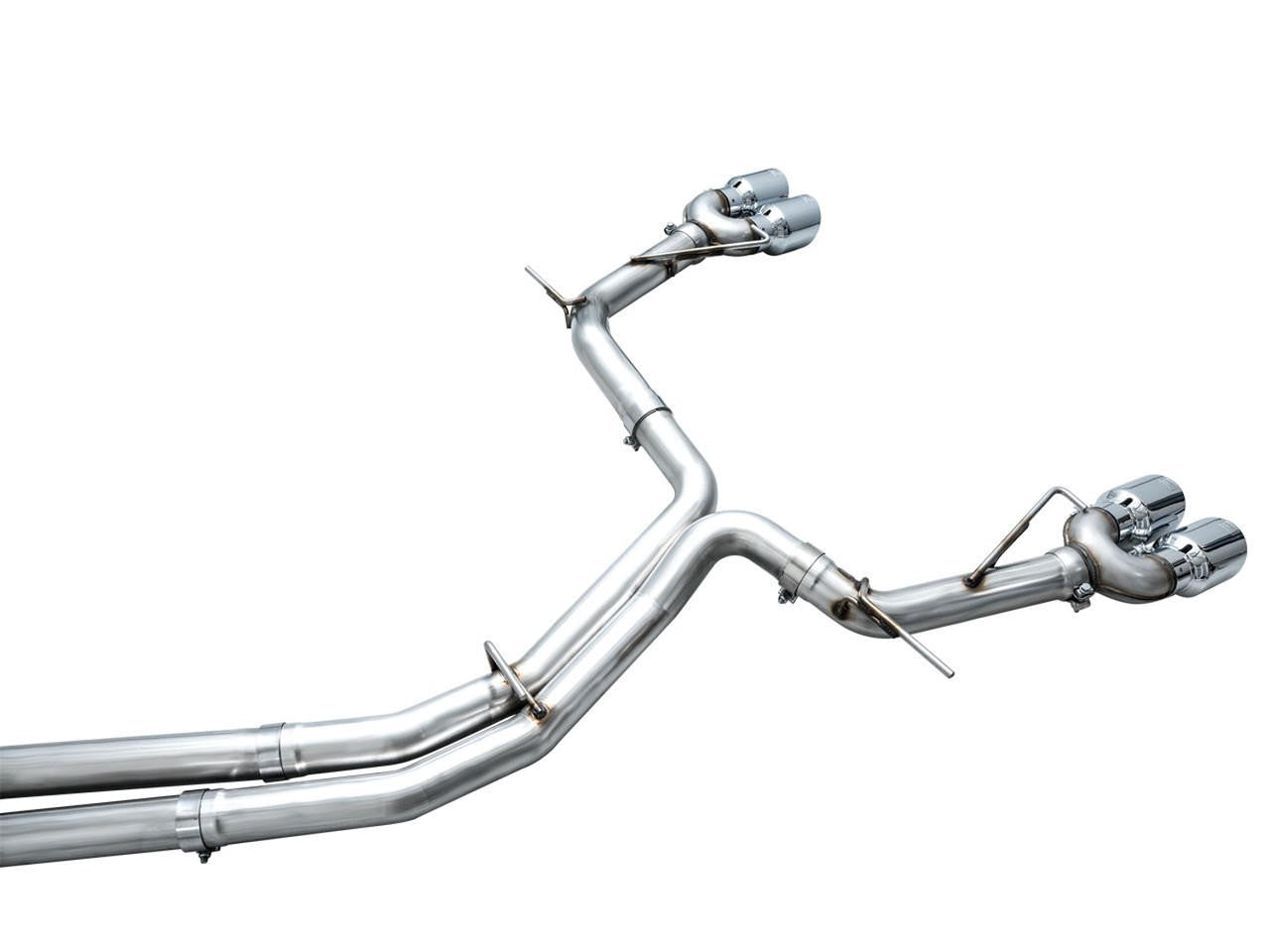 AWE Tuning AWE Track Edition Exhaust for Audi C8 S6/S7 - Chrome Silver Tips 3020-42101 