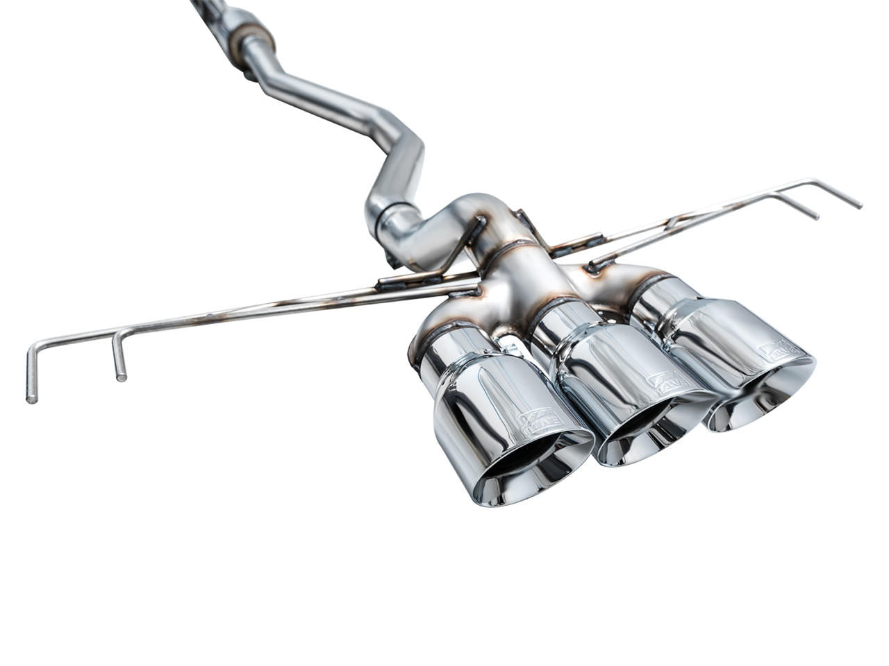 AWE Tuning AWE Track Edition Exhaust for FL5 Civic Type R - Triple Chrome Silver Tips 3020-52287 