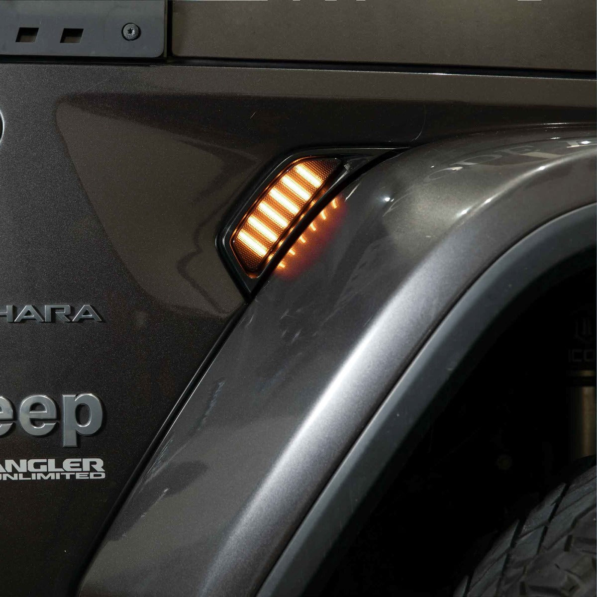 2018-2023 Jeep JL Wrangler LED Fender Lights (Pair), Smoked
