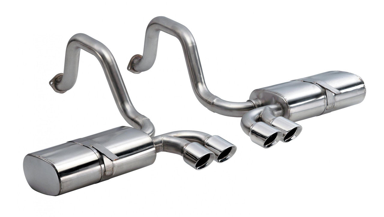 2.5 Inch Axle-Back Sport Dual Exhaust Polished 3.5 Inch Tips 97-04 Corvette-Z06 5.7L Stainless Steel