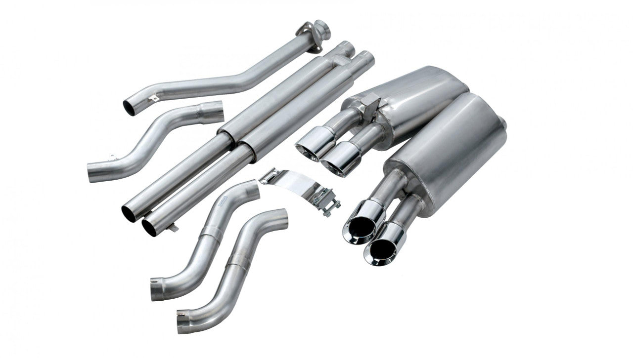 2.5 Inch Cat-Back Sport Dual Exhaust Polished 3.5 Inch Tips 92-95 Corvette C4 5.7L V8 LT1 Stainless Steel