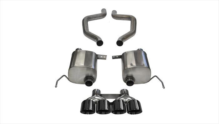 2.75 Inch Axle-Back Xtreme Dual Exhaust Quad 4.5 Inch Black Tips 17-Present C7 Corvette Grand Sport-Z06-ZR1 6.2L V8 Stainless Steel