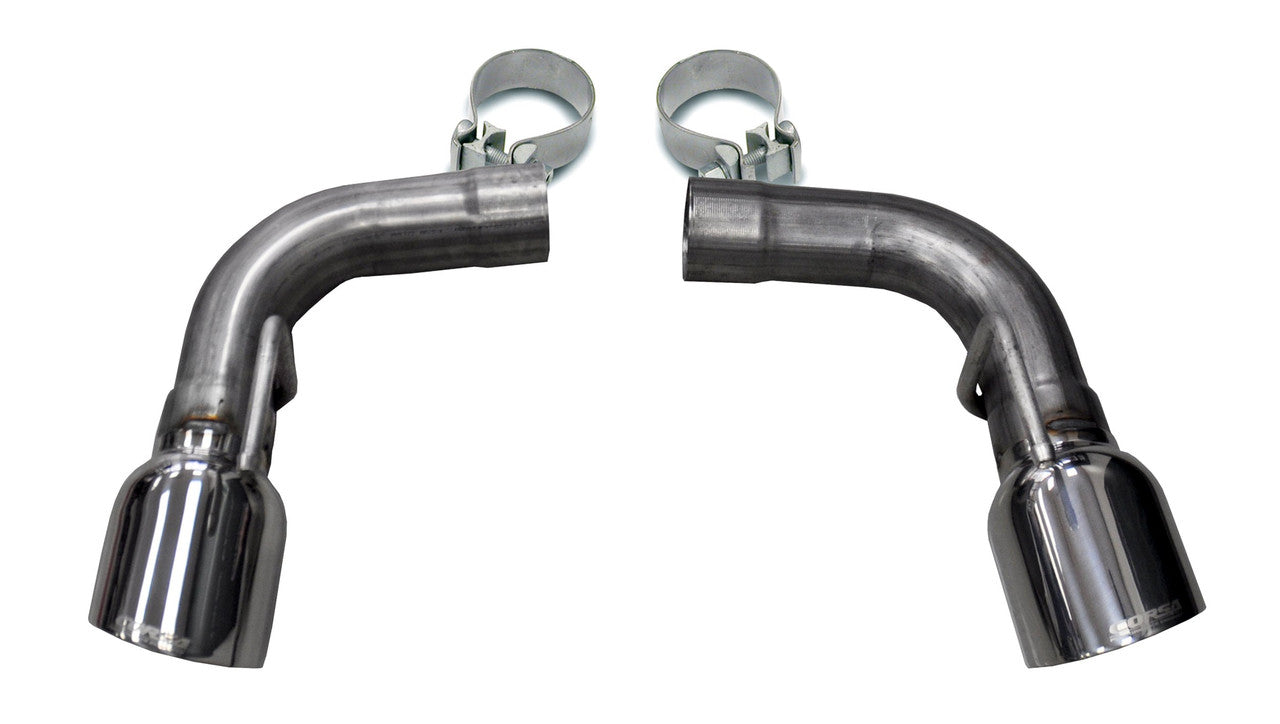 Two Single 4.5 Inch Polished Tips Clamps Included Dual Rear Exit For Corsa Camaro SS Exhaust Only Stainless Steel