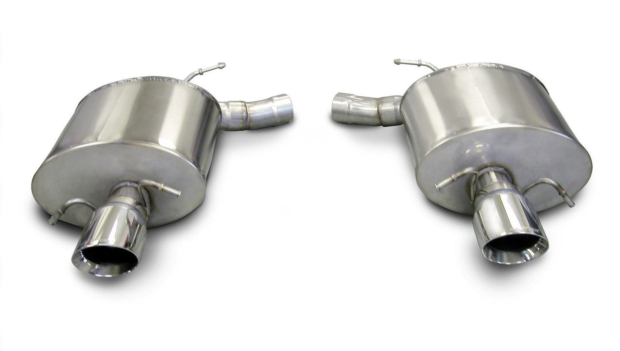 2.5 Inch Axle-Back Sport Dual Exhaust 4.0 Inch Polished Tips 09-14 Cadillac CTS-V Sedan 6.2L V8 Stainless Steel