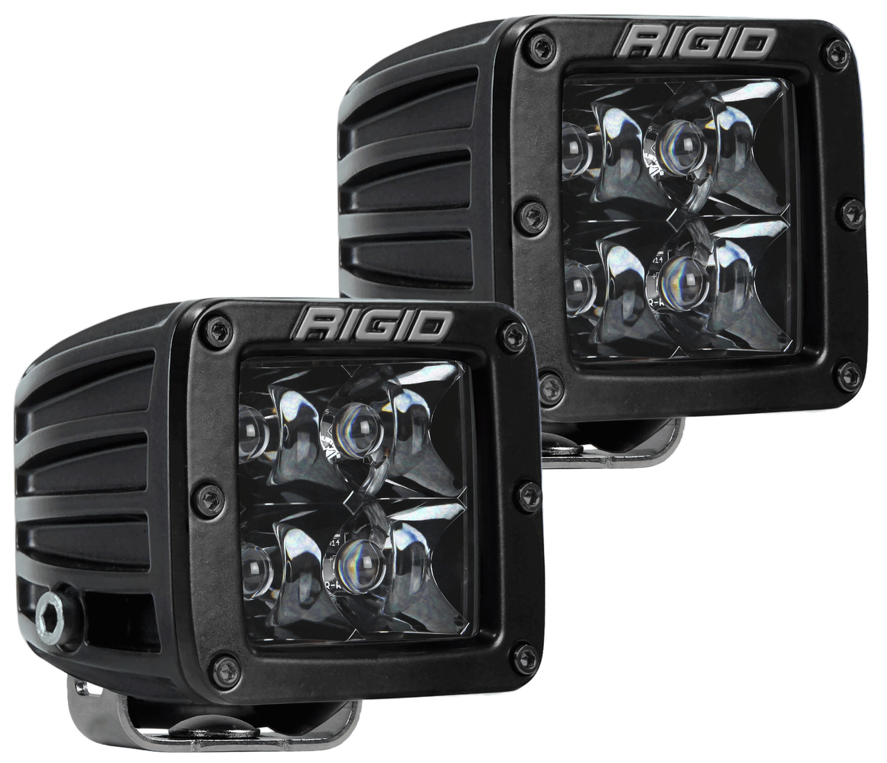 RIGID Industries D-Series PRO Midnight Edition, Spot Optic, Surface Mount, Pair