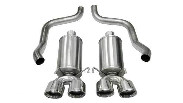 Corvette 2.5 Inch Axle-Back Dual Rear Exit with Twin 4.5 Inch Polished Pro-Series Tips Xtreme Sound 09-13 Corvette 6.2 Liter