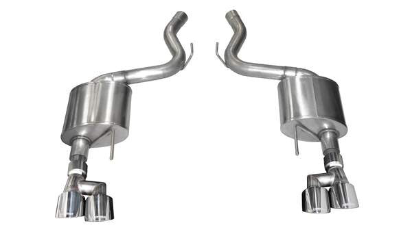 Mustang Axle-Back Exhaust System 18-19 Ford Mustang GT 5.0L V8 Polished 3.0 Inch W-Twin 4.0 Inch Tips Sport Sound