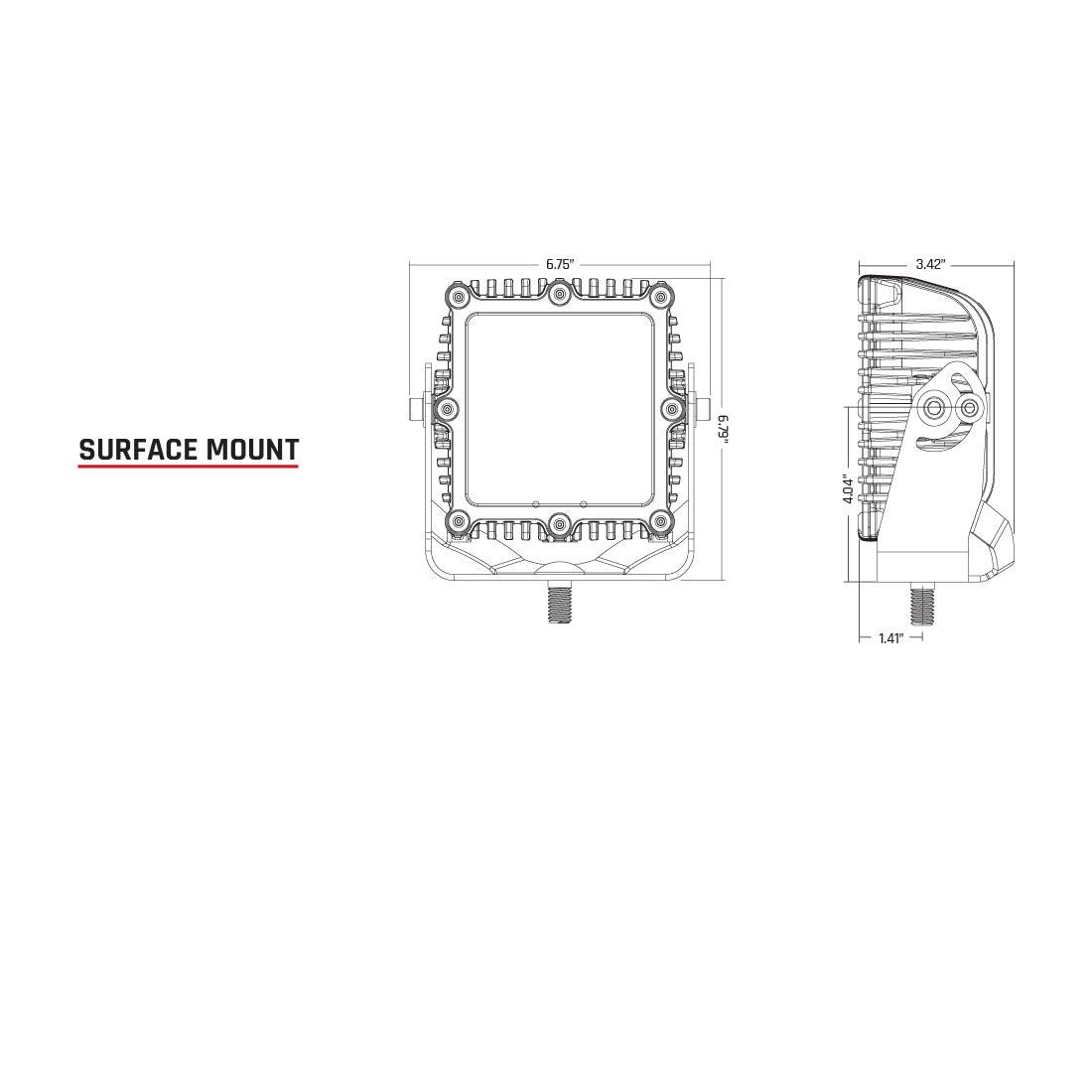 RIGID Industries Q-Series PRO LED Light, Flood Optic, Black Housing, Single