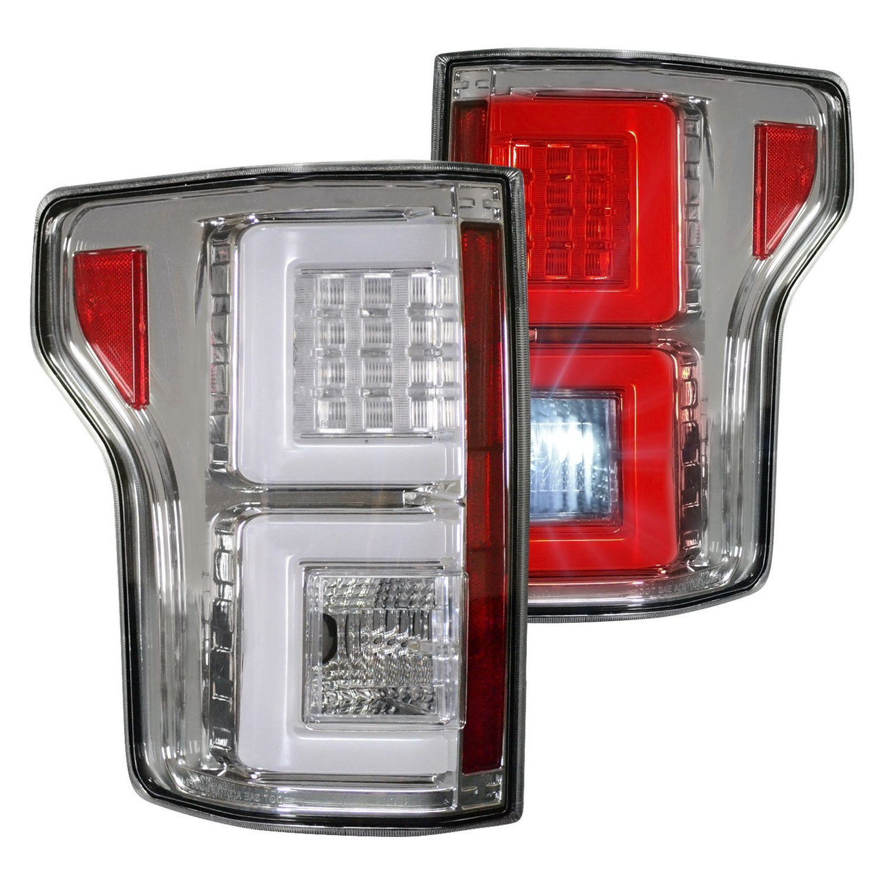 RECON Ford F150 15-17 (Replaces OEM Halogen Style Tail Lights) LED Tail Lights Clear Lens