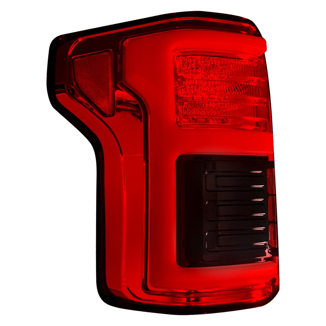 RECON Ford F150 15-20 & Raptor 17-20 (Replaces OEM LED Style Tail Lights w Blind Spot Warning System) OLED Tail Lights Red Lens