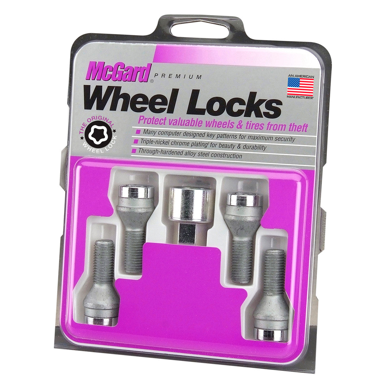 Cone Seat Style Wheel Lock Bolts-Chrome 27169