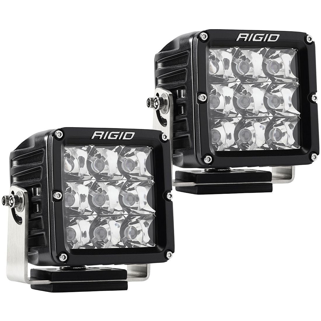 RIGID Industries D-XL PRO LED Light, Spot Optic, Surface Mount, Black Housing, Pair
