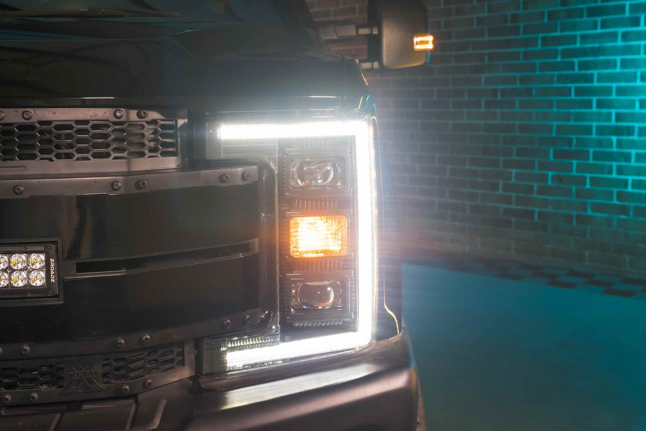 Morimoto XB Hybrid LED Headlights: Ford Super Duty (17-19) (Pair - ASM)
