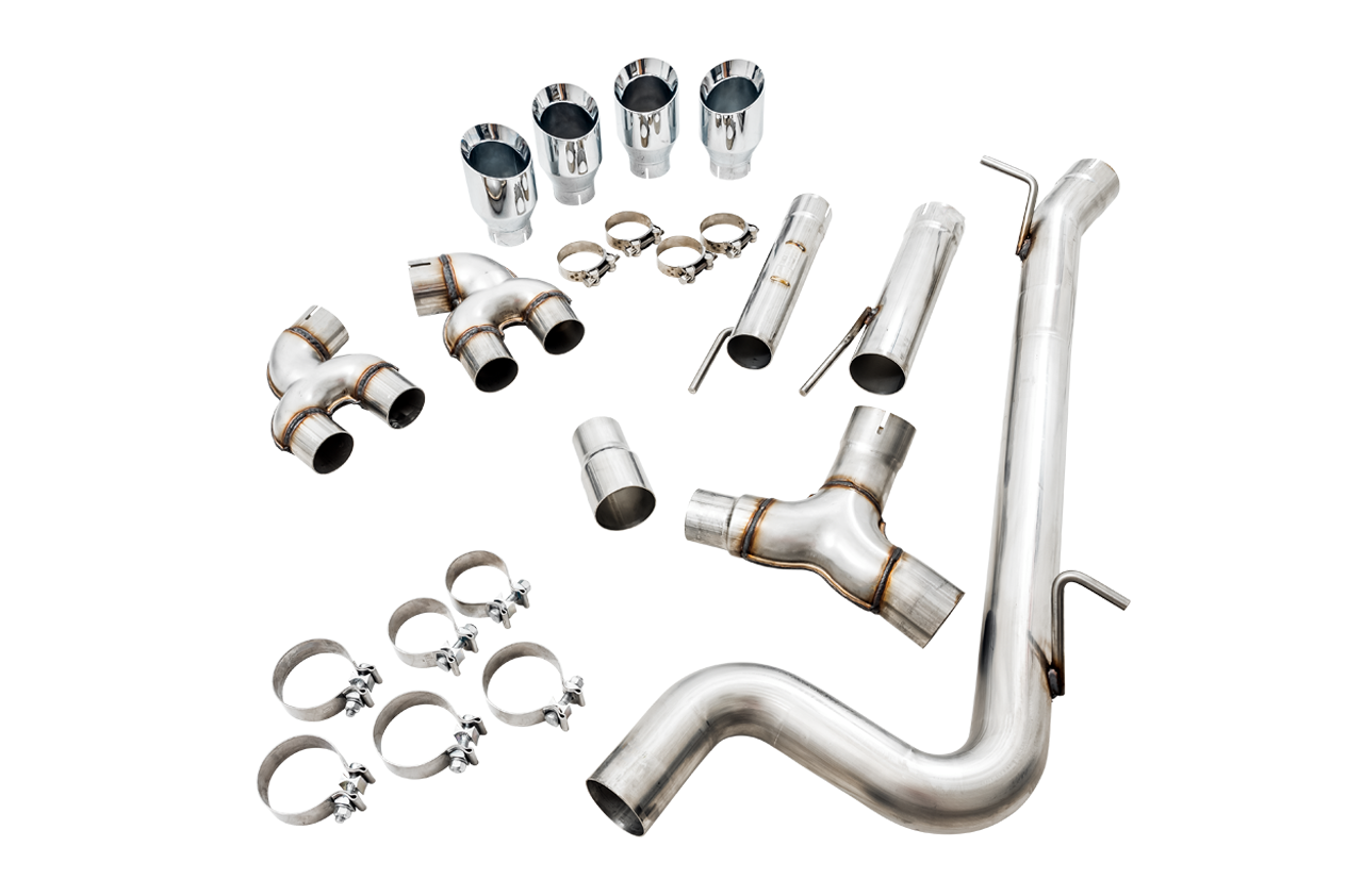 AWE Track Edition Exhaust for MK7 Golf R - Chrome Silver Tips, 102mm