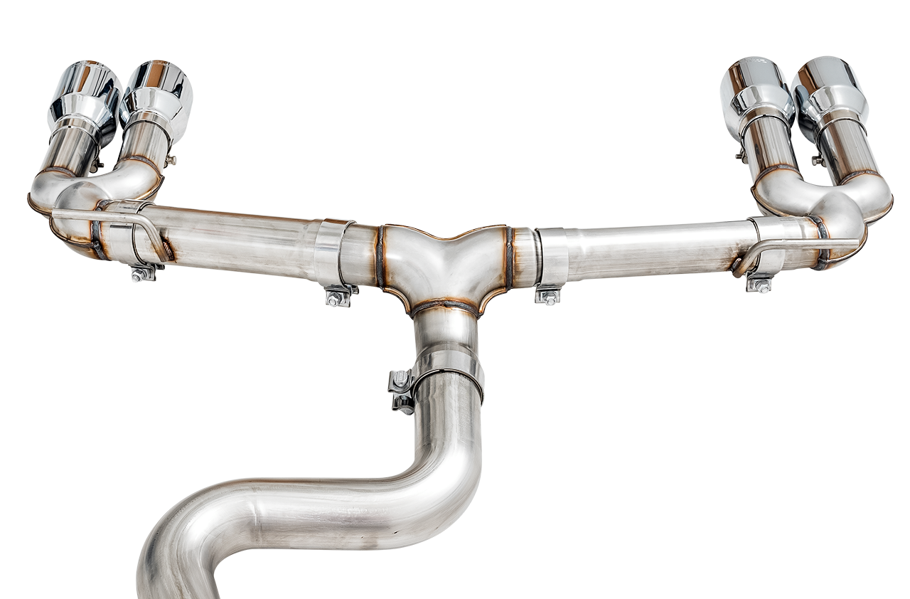AWE Track Edition Exhaust for Audi 8V S3 - Chrome Silver Tips, 102mm