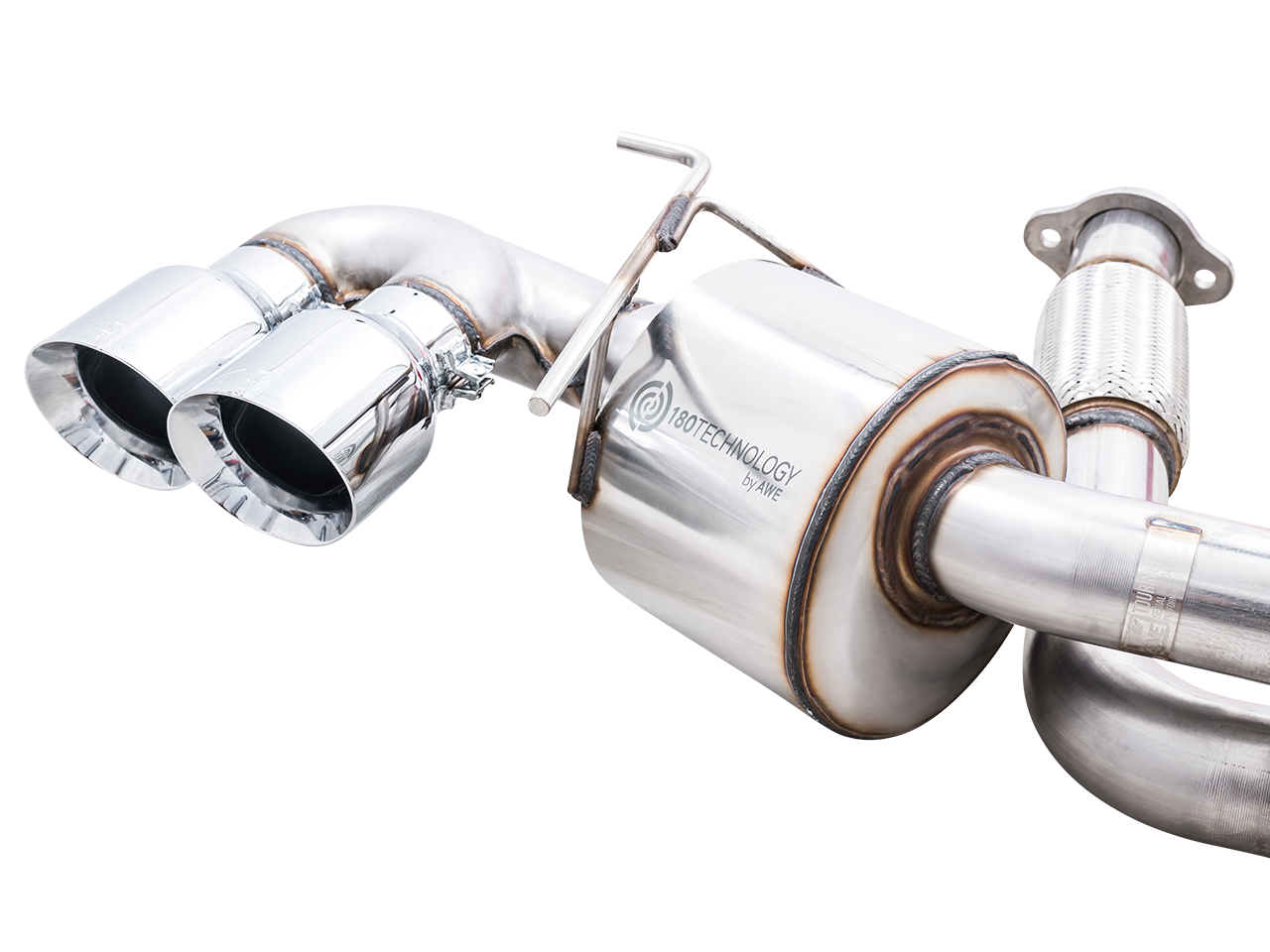 AWE Touring Edition Exhaust for C8 Corvette - Chrome Silver Tips