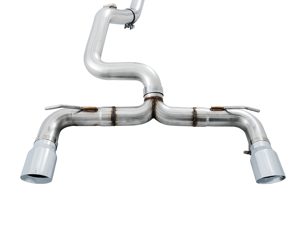 AWE Track Edition Cat-back Exhaust for Ford Focus RS - Chrome Silver Tips