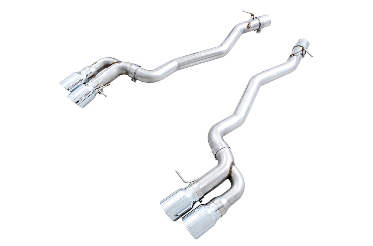 AWE Track Edition Axleback Exhaust for BMW F90 M5 - Chrome Silver Tips