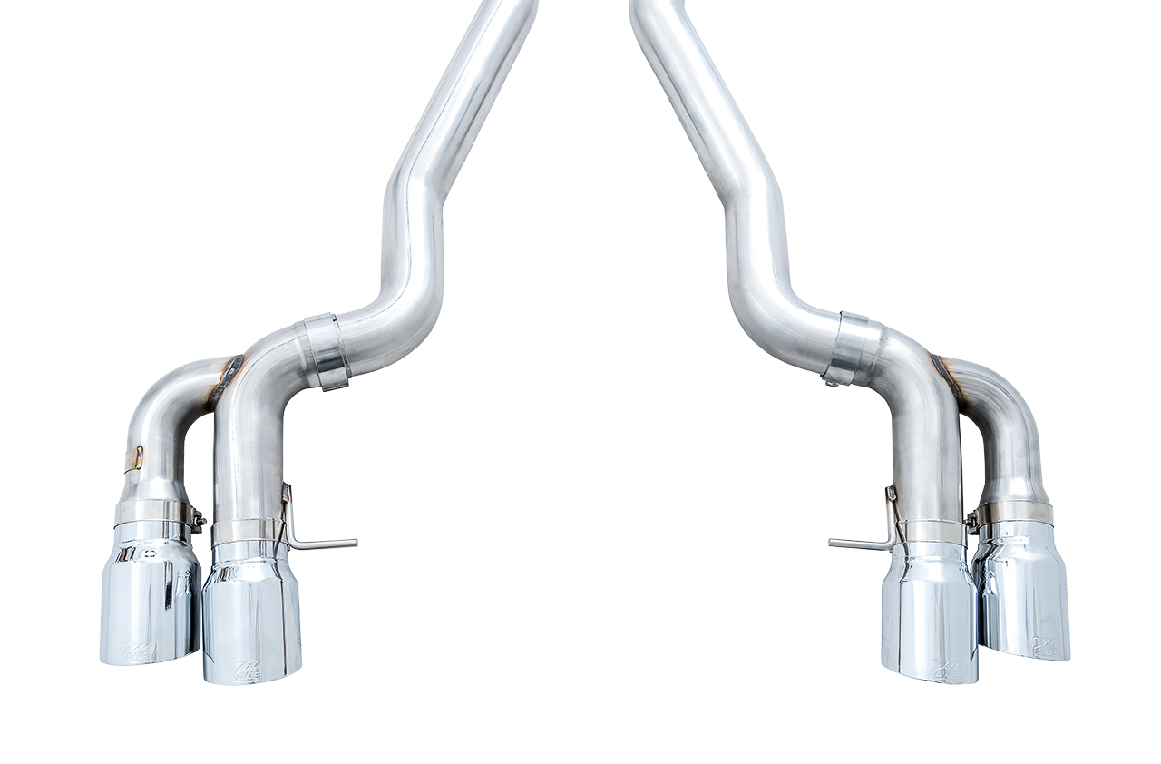 AWE Track Edition Axleback Exhaust for BMW F90 M5 - Chrome Silver Tips