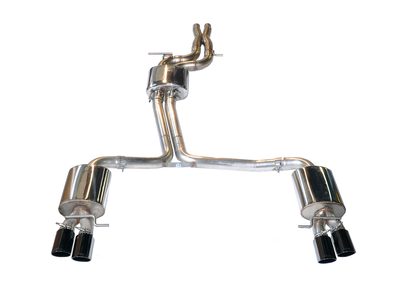 AWE Touring Edition Exhaust System for B8-8.5 S5 Cabrio (Exhaust + Resonated Downpipes) - Diamond Black Tips