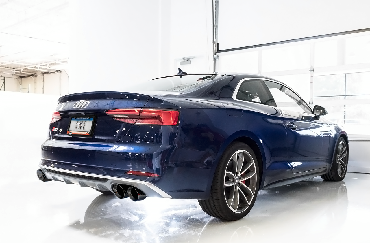 AWE SwitchPath Exhaust for Audi B9 S5 Coupe - Diamond Black 102mm Tips
