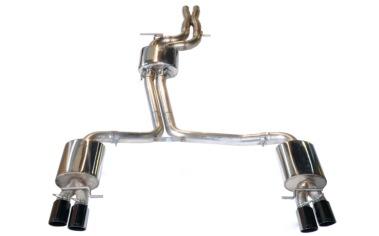 AWE Touring Edition Exhaust System for B8-8.5 S5 Cabrio (Exhaust + Resonated Downpipes) - Chrome Silver Tips