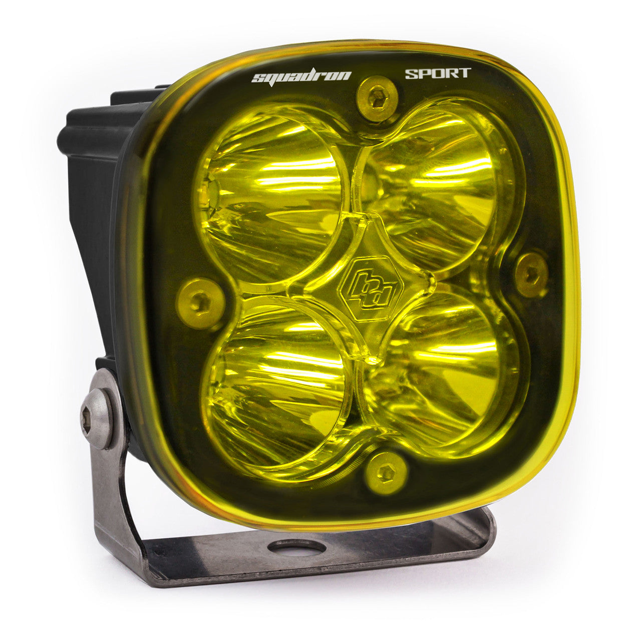 Baja Designs Squadron Sport Black LED Light Pod, Spot Pattern, Amber