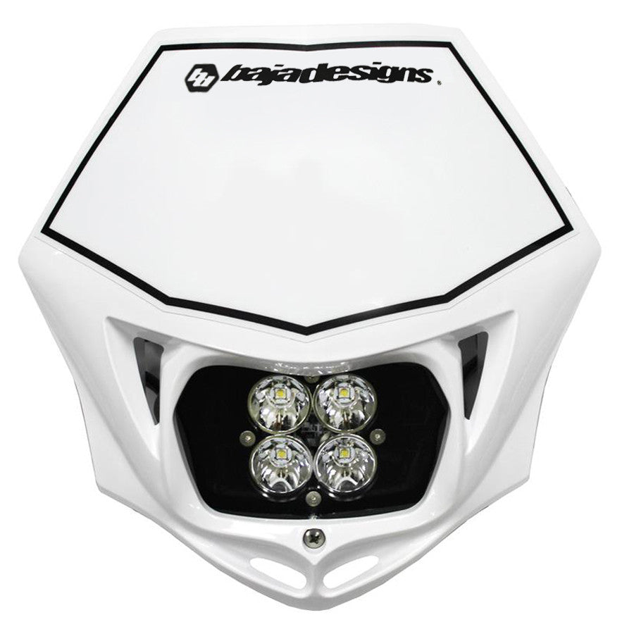 Baja Designs Motorcycle Squadron Sport (A-C) Headlight Kit w- Red Shell, Spot Pattern