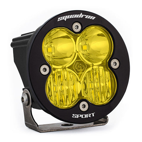 Baja Designs Squadron-R Sport Black LED Light Pod, Driving-Combo Pattern, Amber