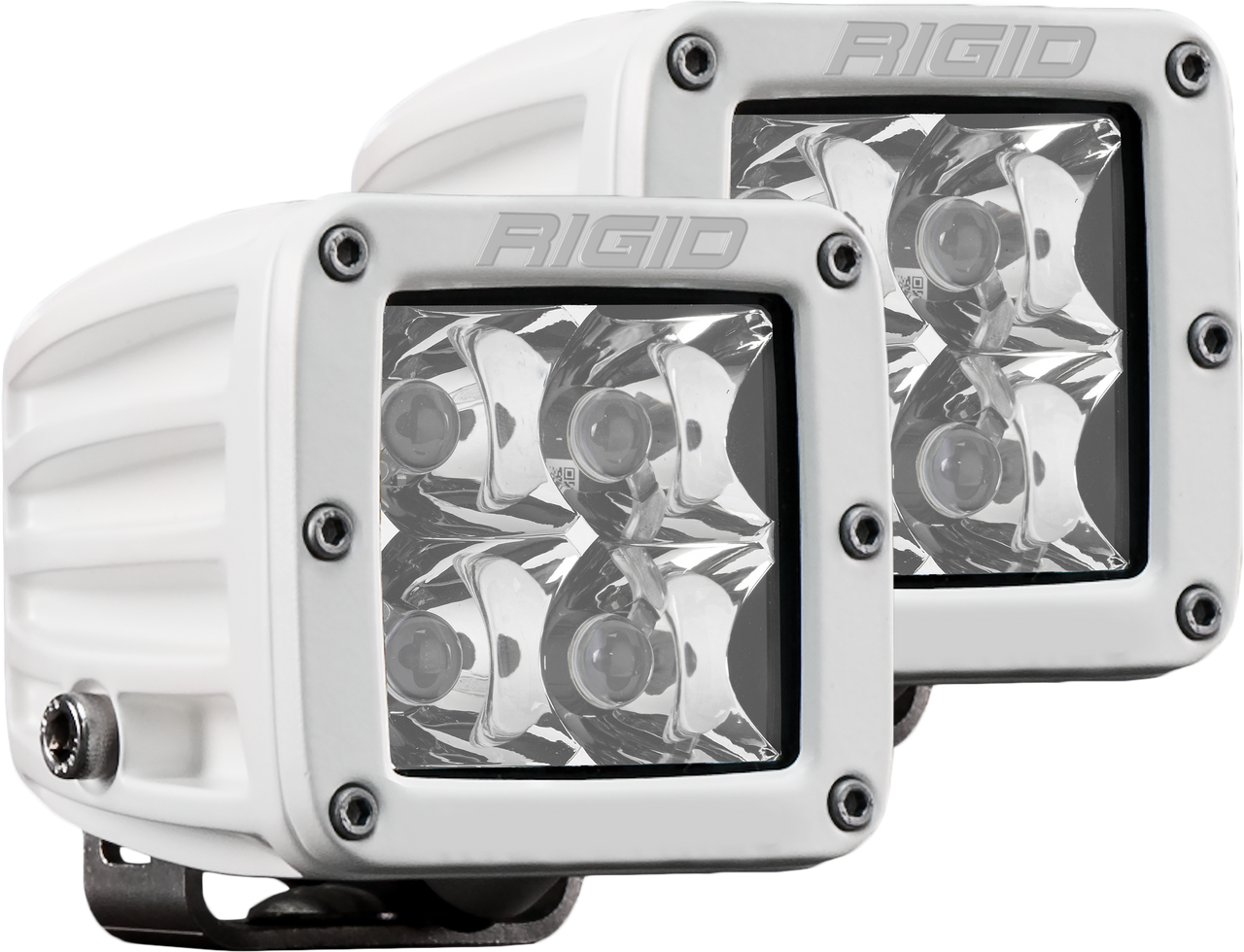 RIGID Industries D-Series PRO LED Light, Spot Optic, Surface Mount, White Housing, Pair