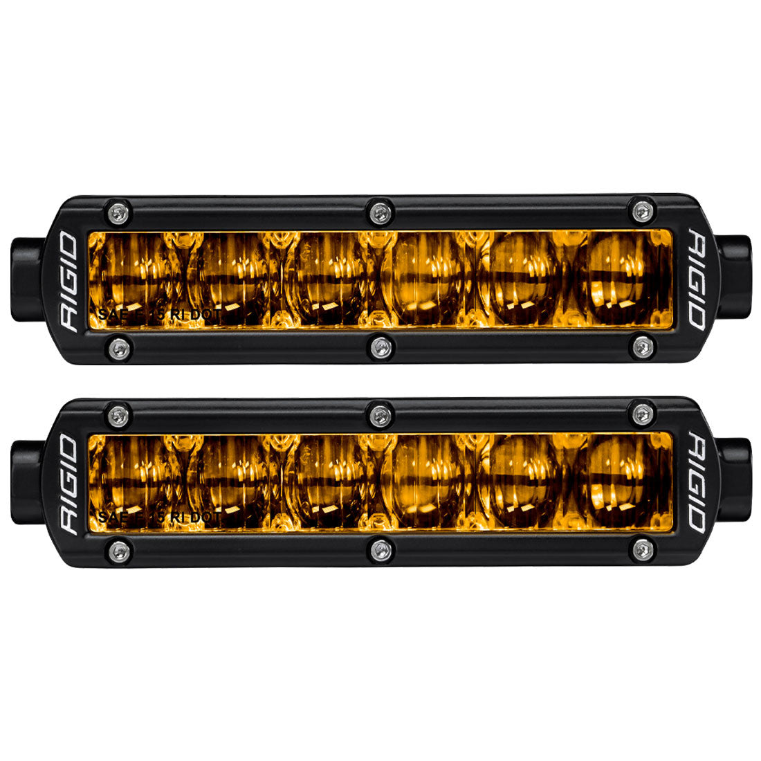 RIGID Industries SR-Series DOT-SAE J583 6 Inch Selective Yellow LED Fog Light, Pair