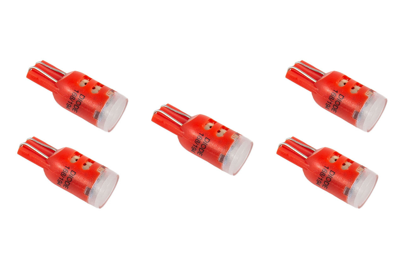 Diode Dynamics 194 LED Bulb HP5 Red (five)
