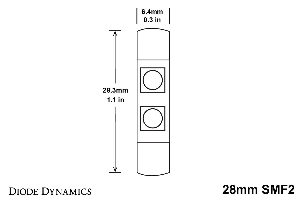 Diode Dynamics 28mm SMF2 LED Bulb Warm White Single