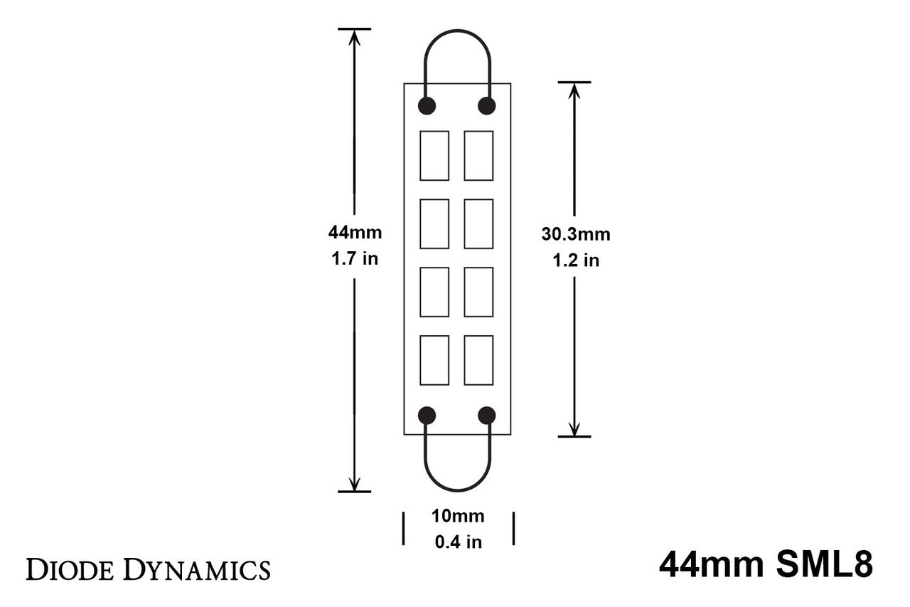 Diode Dynamics 44mm SML8 LED Bulb Cool White Pair
