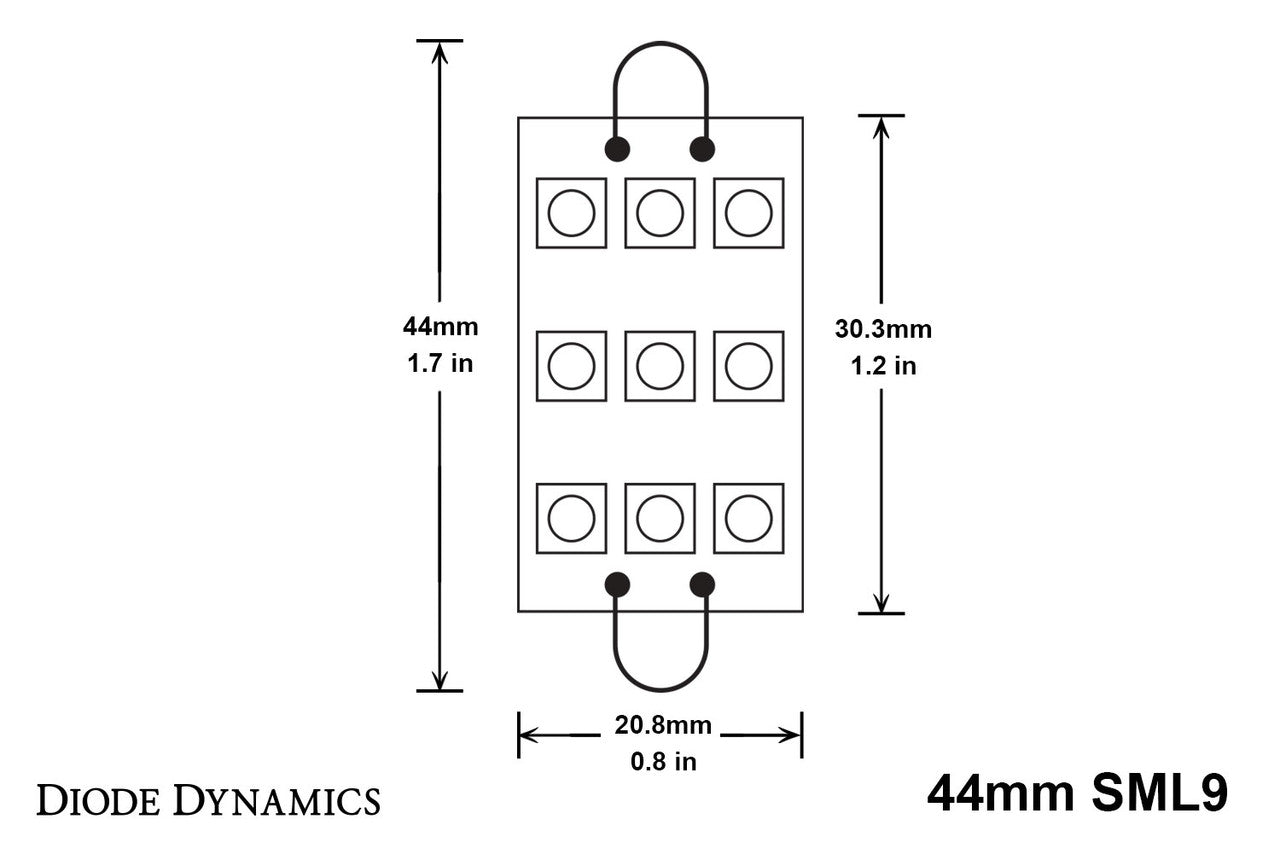 Diode Dynamics 44mm SML9 LED Bulb Amber Pair