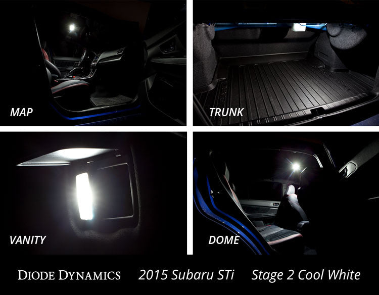 Diode Dynamics 2015-2019 Subaru WRX Interior Light Kit Stage 2 Blue