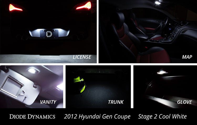 Diode Dynamics 2010-2016 Hyundai Genesis Coupe Interior Kit Stage 2 Blue