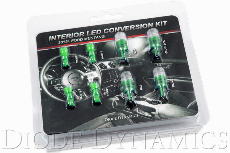 Diode Dynamics Mustang Interior Light Kit 15-17 Mustang Stage 2 Green
