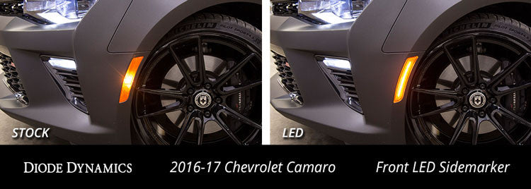 Diode Dynamics LED Sidemarkers for 2016-2021 Chevrolet Camaro, Smoked (set)