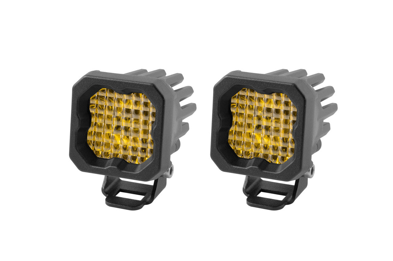 Diode Dynamics Stage Series C1 LED Pod Pro Yellow Wide Standard ABL Pair