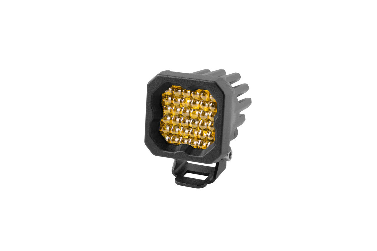 Diode Dynamics Stage Series C1 LED Pod Pro Yellow Flood Standard ABL Each