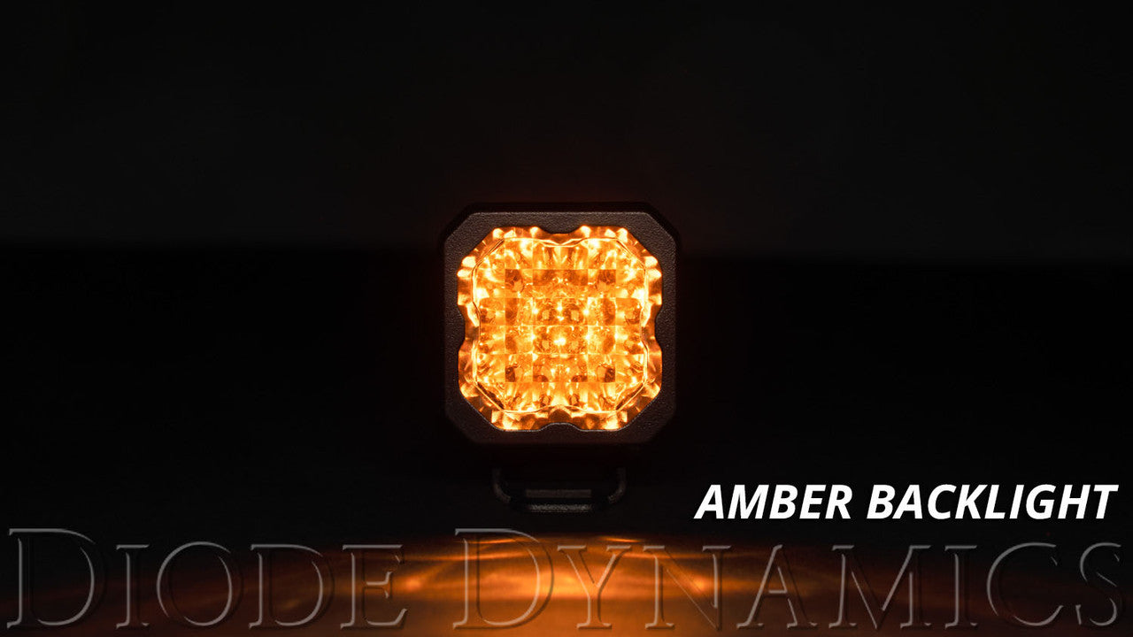 Diode Dynamics Stage Series C1 LED Pod Pro Yellow Spot Standard ABL Each