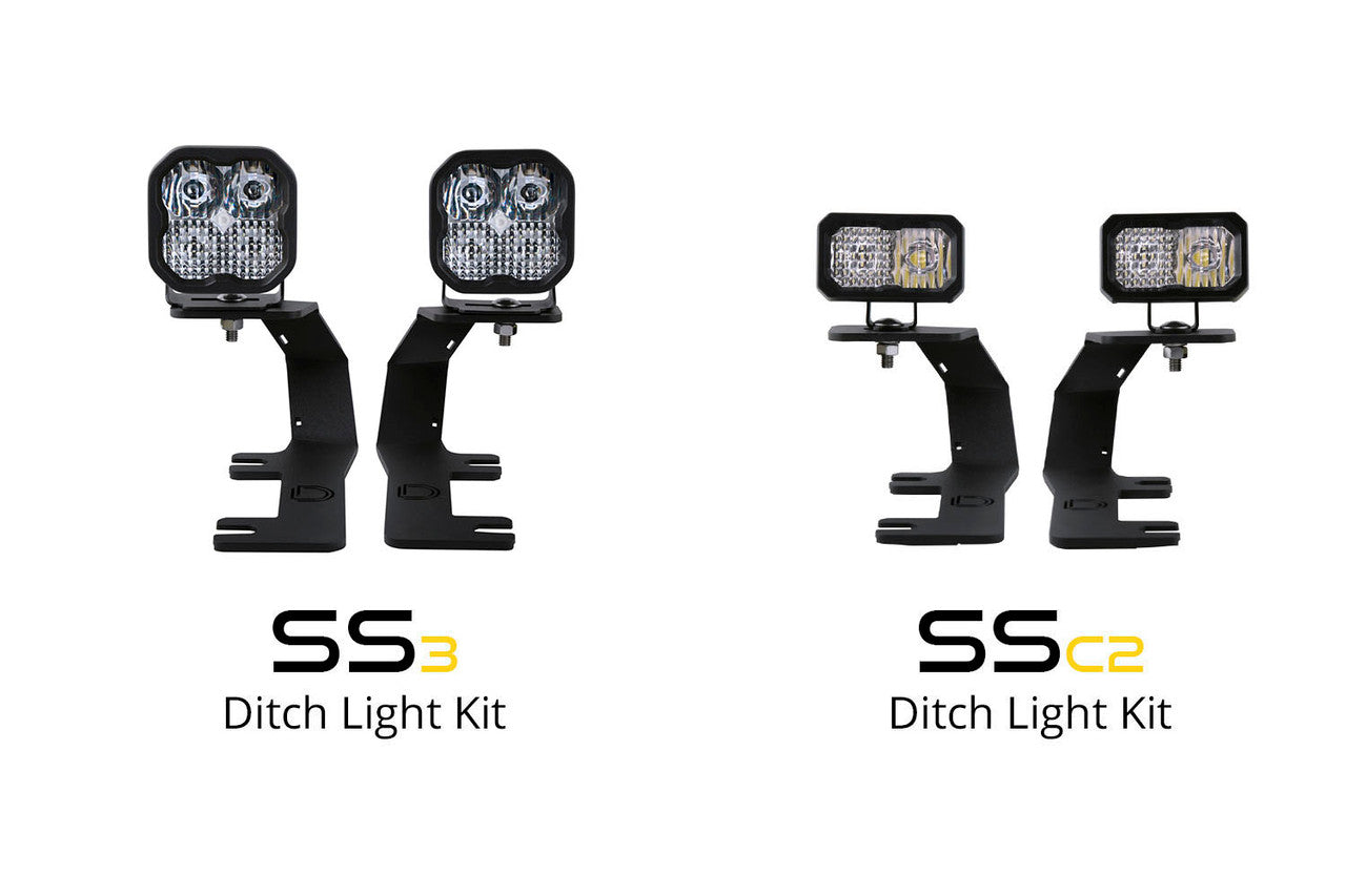 Diode Dynamics SSC2 LED Ditch Light Kit for 2014-2019 Chevrolet Silverado 1500, Sport White Combo
