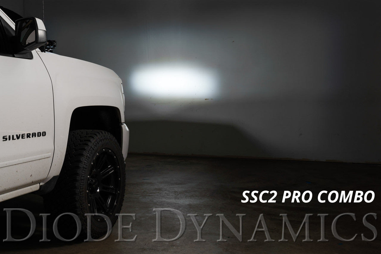 Diode Dynamics SSC2 LED Ditch Light Kit for 2014-2019 Chevrolet Silverado 1500 Pro White Combo