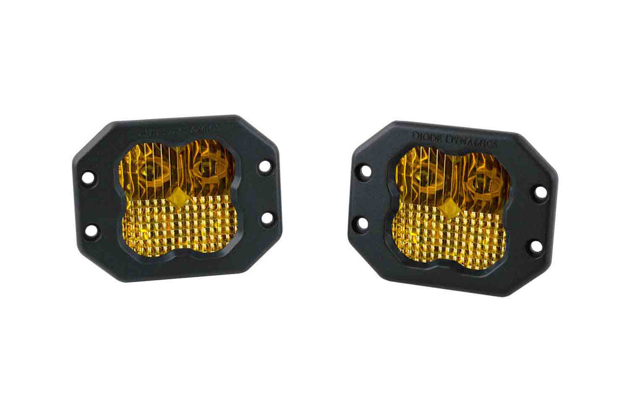 Diode Dynamics SS3 LED Pod Pro Yellow Combo Flush Pair