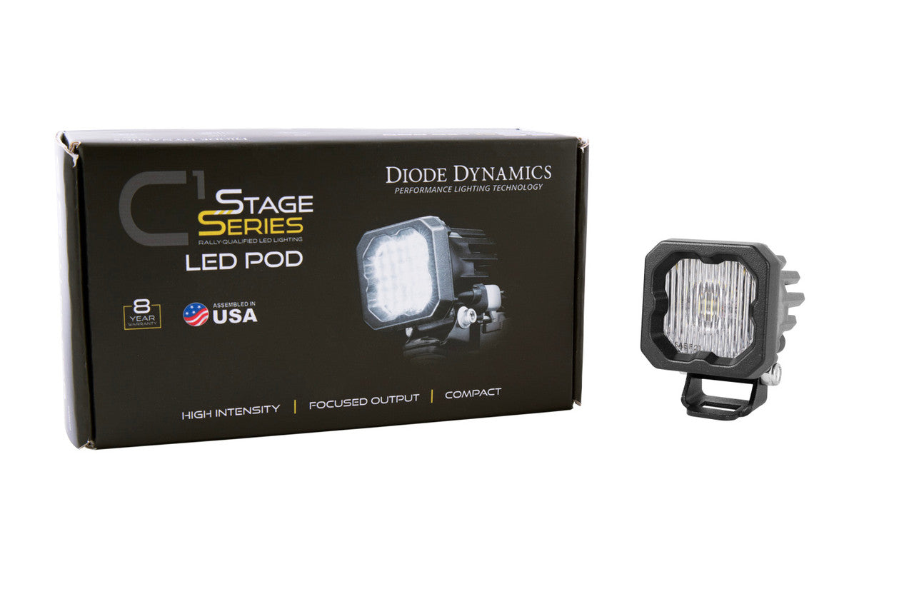 Diode Dynamics Stage Series C1 LED Pod White SAE-DOT Fog Standard ABL Each