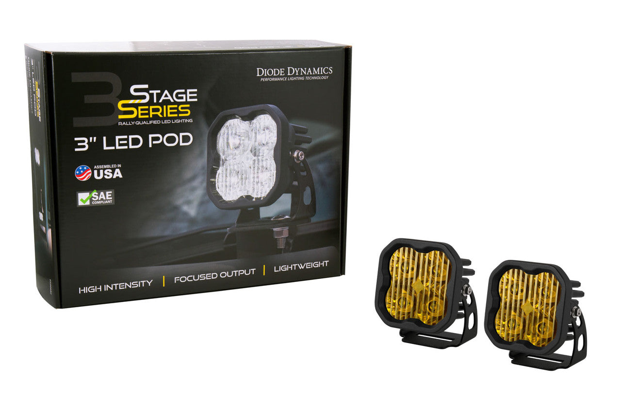 Diode Dynamics SS3 Pro ABL Yellow Driving Standard Pair